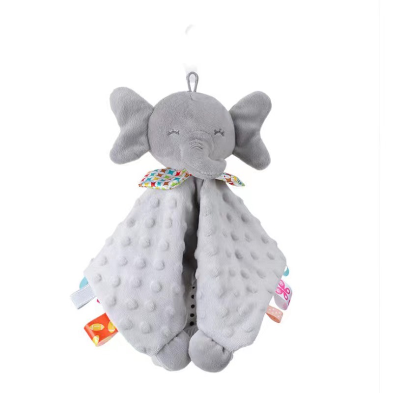 Cute baby stuffed animal blankets infant fluffy blanket baby snuggle toy  baby lovey security blanket gifts for newborn 