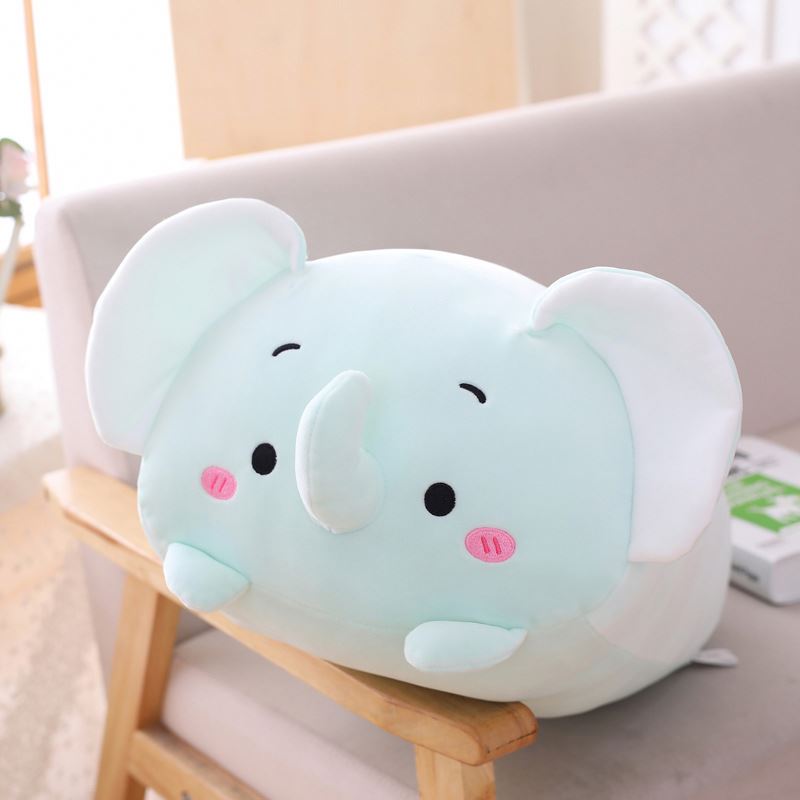 New  Soft Stuffed Animal Cartoon Cushion Cute Fat Baby Elephant Plush Dog Cat Penguin Pig Panda Dinosaur Plush 