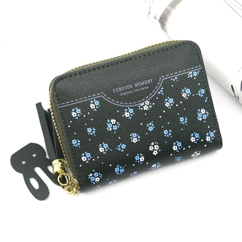 Women Small Wallet Ladies Mini Tassel Cute Girl Short Zipper Cute Embroider Pu Leather Coin Wallet Purse