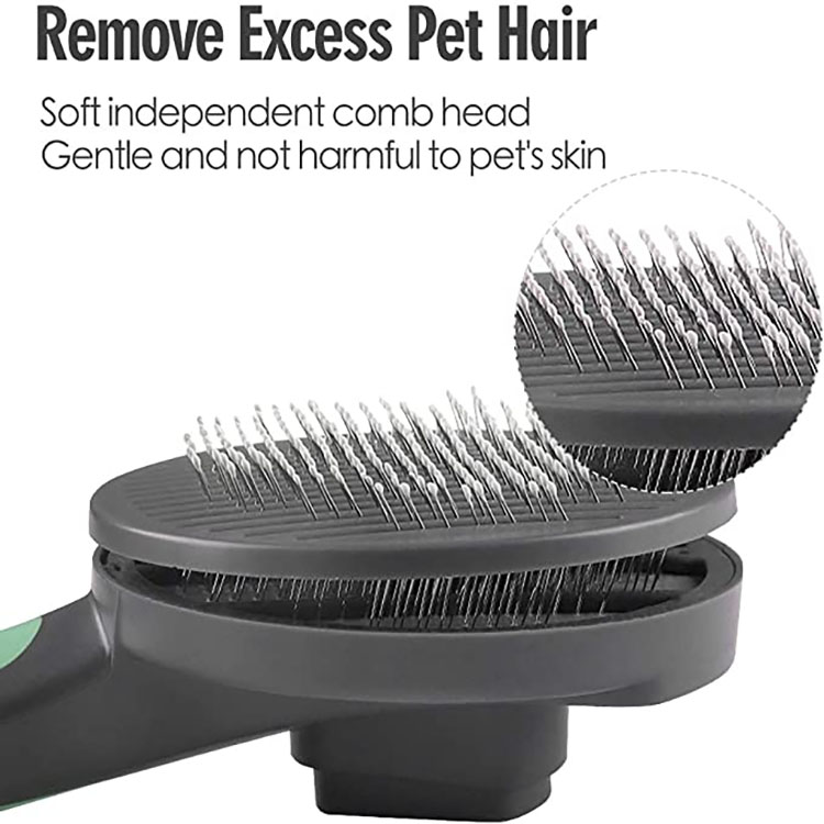Dropshipping Hot Sale Accessories Hair Remover Comb Self Cleaning Pet Slicker Grooming Brush For Cat Dog