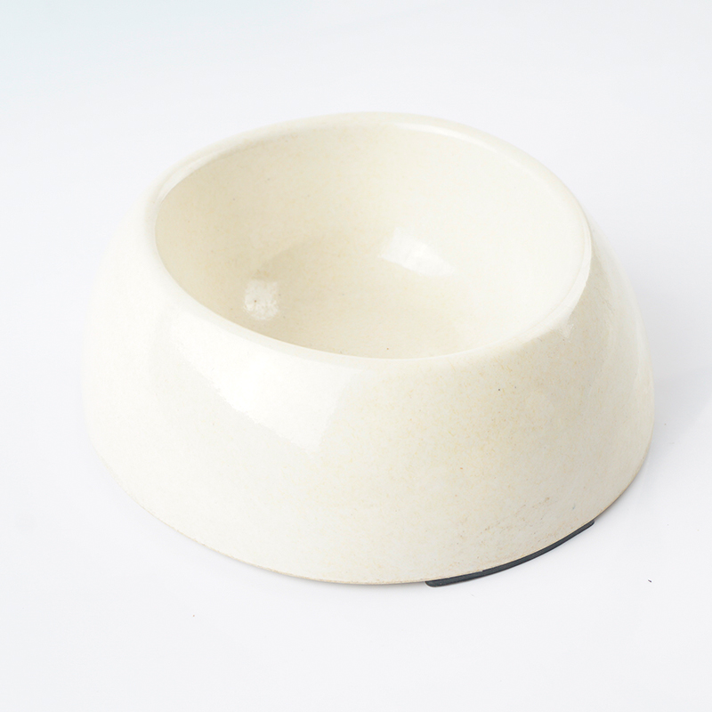 New Biodegradable Bamboo Fiber Small Animals Pet Water Bowl Dog Feeding Bowls