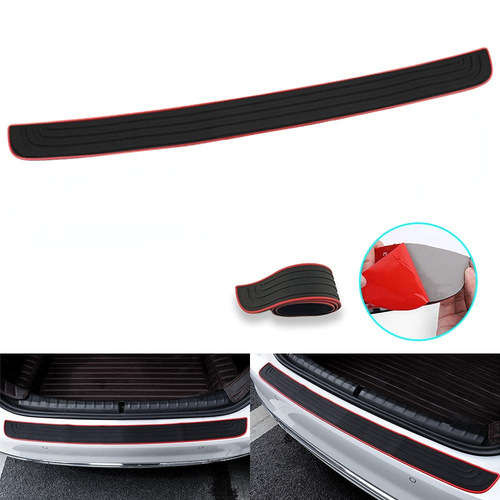 Car Rear Trunk Bumper Pvc Soft Glue Sticker Anti-Scratch Anti-Collision Protection Cover Strip Trunk Sill Guard Decal