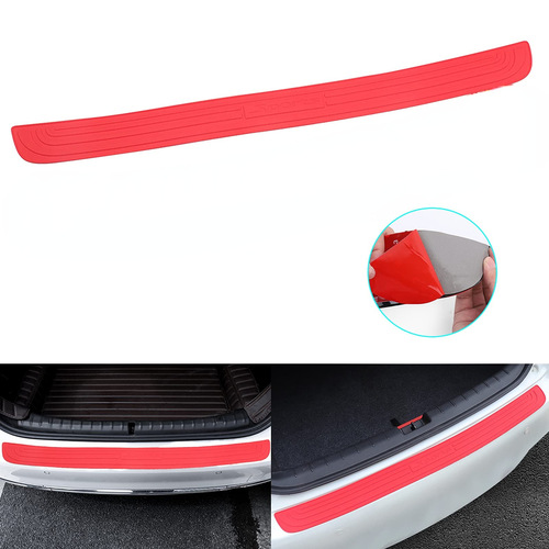 Car Rear Trunk Bumper Pvc Soft Glue Sticker Anti-Scratch Anti-Collision Protection Cover Strip Trunk Sill Guard Decal