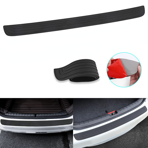 Car Rear Trunk Bumper Pvc Soft Glue Sticker Anti-Scratch Anti-Collision Protection Cover Strip Trunk Sill Guard Decal
