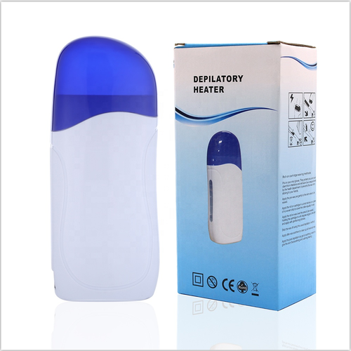 Private label blue Depilatory Roller US UK EU plug Roll On Wax warmer roller wax machine wax heater cartridge