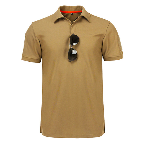 Men's Short Sleeve Quick Dry Embroidered Polo Shirts Summer  Plus Size Man Clothes Tactical Plain Turn-down Polo S