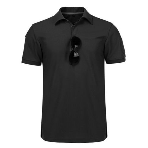 Men's Short Sleeve Quick Dry Embroidered Polo Shirts Summer  Plus Size Man Clothes Tactical Plain Turn-down Polo S
