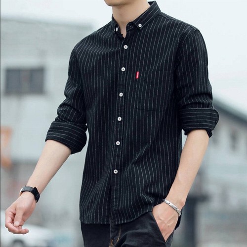  Cheap Price Plus Size Men's Shirts Spring/Autumn Long Sleeve High Quality Fashion Business Wearing Cargo Strip