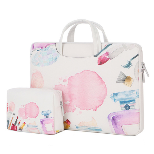 Luxury Vegan PU  Fake Leather Waterproof Bag For Samsung Women Leather Laptop Sleeve 13.3 Inch