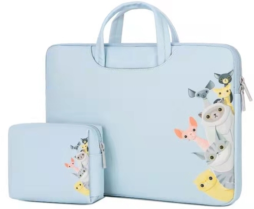 Luxury Vegan PU  Fake Leather Waterproof Bag For Samsung Women Leather Laptop Sleeve 13.3 Inch