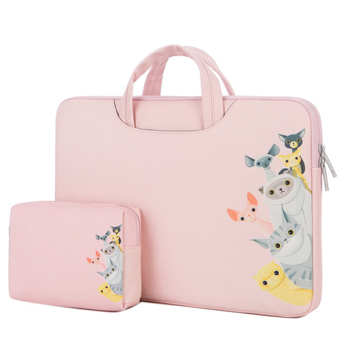 Luxury Vegan PU  Fake Leather Waterproof Bag For Samsung Women Leather Laptop Sleeve 13.3 Inch