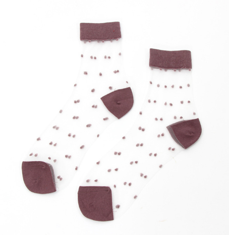 Elegant Transparent Glitter Crystal Socks for Women High Quality Soft Mesh, Elastic Sheer Fashion ( 3 pieces )