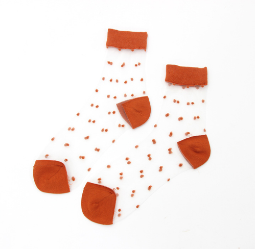 Elegant Transparent Glitter Crystal Socks for Women High Quality Soft Mesh, Elastic Sheer Fashion ( 3 pieces )