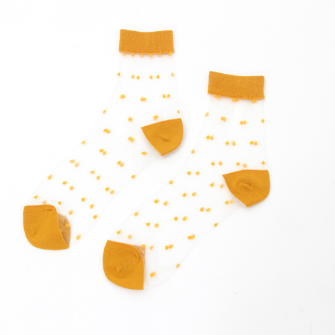 Elegant Transparent Glitter Crystal Socks for Women High Quality Soft Mesh, Elastic Sheer Fashion ( 3 pieces )