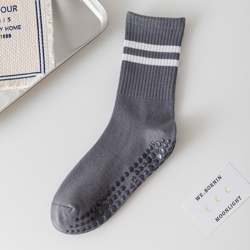 Yoga Socks Women Tube Socks Breathable Full Cotton Anti-slip Silicone Fitness Sports Socks