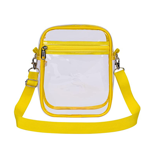 Clear PVC Bag 2022 NFL Stadium Approved PVC Crossbody Messenger Bag Clear Purse Transparent Shoulder Sling Bag
