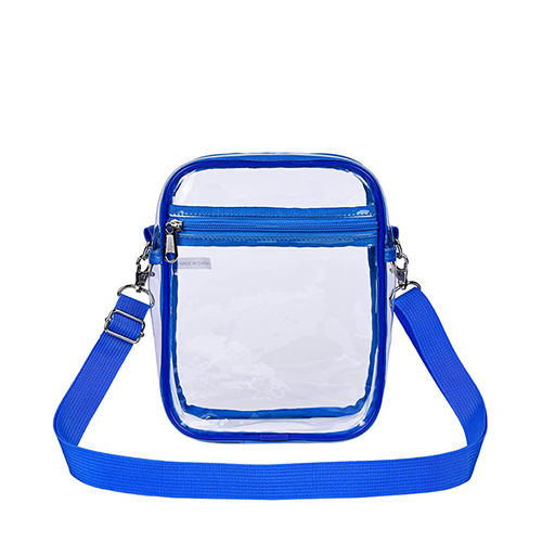 Clear PVC Bag 2022 NFL Stadium Approved PVC Crossbody Messenger Bag Clear Purse Transparent Shoulder Sling Bag