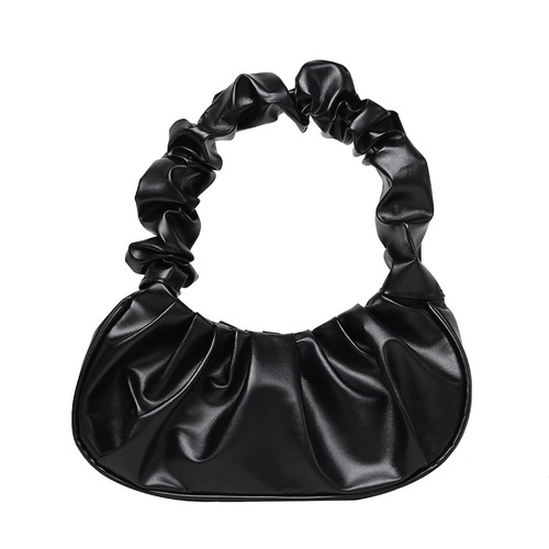 Cloud Fold Design Candy Color PU Leather Shoulder Bags, Fashion Armpit Bags for Women