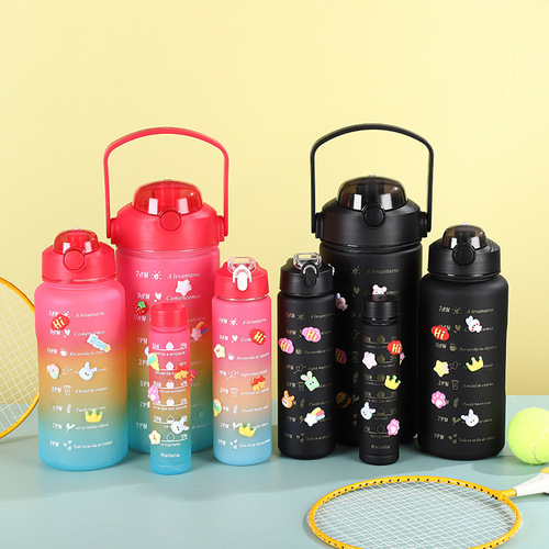 GC 2L motivational water bottle botella de agua motivacional colour changing cups termos de agua gym water bottles