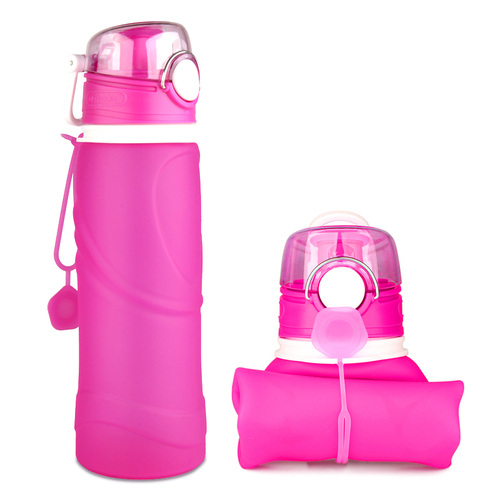 Foldable Silicone Sports Drink Water Bottle   Designed Grm Botella De Agua Collapsible Water Bottle