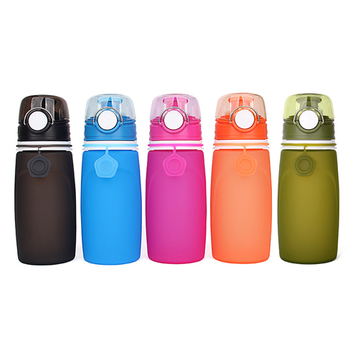 Foldable Silicone Sports Drink Water Bottle   Designed Grm Botella De Agua Collapsible Water Bottle