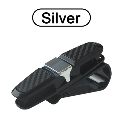 Multi-functional Carbon Fiber Car Glasses Eyeglasses Frame Mount Case Holder Sunglasses Clip
