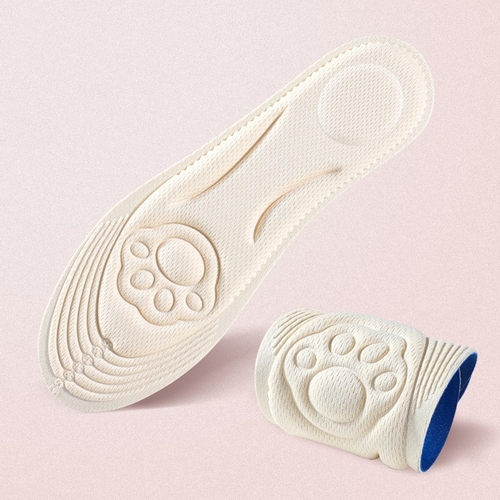 Sponge Massage Shoe Insole 4D Arch Support sweat insoles Shock Absorption Super Soft Insoles