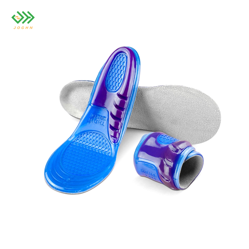 JOGHN Men Soft Silicone Memory foot gel Shoe Insoles For Plantar Fasciitis Flat Foot Cushion Sport Insole