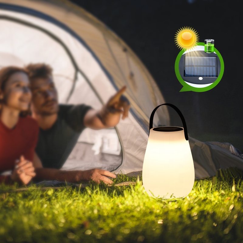 Multipurpose New Solar Power Rechargeable Camping Tent Light Outdoor IP65 Waterproof Portable PE Plastic LED Lanterns an