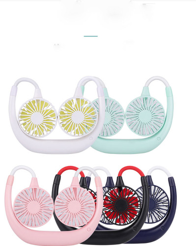  Outdoor Sports Portable Folding Hanging Neck Rechargeable USB Mini Fan