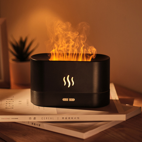 Aromatherapy Scent Diffuser Machine 3D Flame Aroma Diffuser USB Air Humidifier Aroma Diffuser With Night Light For Deskt