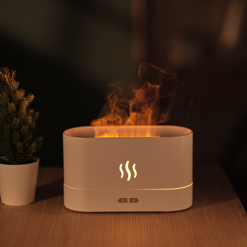 Aromatherapy Scent Diffuser Machine 3D Flame Aroma Diffuser USB Air Humidifier Aroma Diffuser With Night Light For Deskt