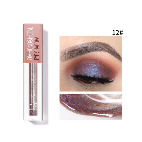 Pudaier Glitter Liquid Eyeshadow Diamond Single Eye Shadow Shimmer Lip Eyes Makeup Cream Waterproof Pigments