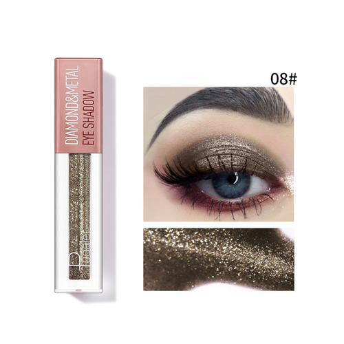 Pudaier Glitter Liquid Eyeshadow Diamond Single Eye Shadow Shimmer Lip Eyes Makeup Cream Waterproof Pigments