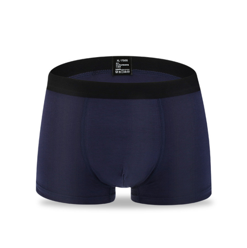  Solid Bamboo Fiber Breathable Comfortable Underwear Super-elastic Shorts Black Underpants men's briefs & boxers