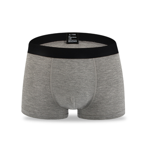  Solid Bamboo Fiber Breathable Comfortable Underwear Super-elastic Shorts Black Underpants men's briefs & boxers