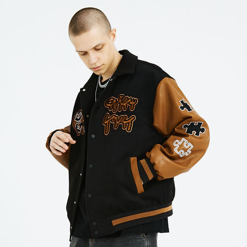 Hot Lapel Embroidery Coat Vintage Trapstar Baseball Fleece Windbreaker Heated Winter Outdoor Men's Jackets