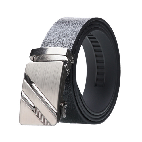  Male Ratchet Waist Straps Gift Automatic Buckle Belt Black Strong Casual Business Men Leather Belts