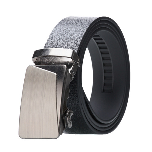  Male Ratchet Waist Straps Gift Automatic Buckle Belt Black Strong Casual Business Men Leather Belts
