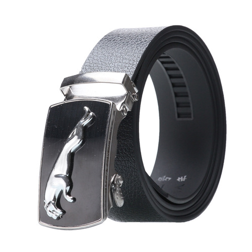  Male Ratchet Waist Straps Gift Automatic Buckle Belt Black Strong Casual Business Men Leather Belts