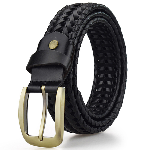 Genuine Leather Men's Pin Buckle Split Leather Belt Classic Fashion Belt for men