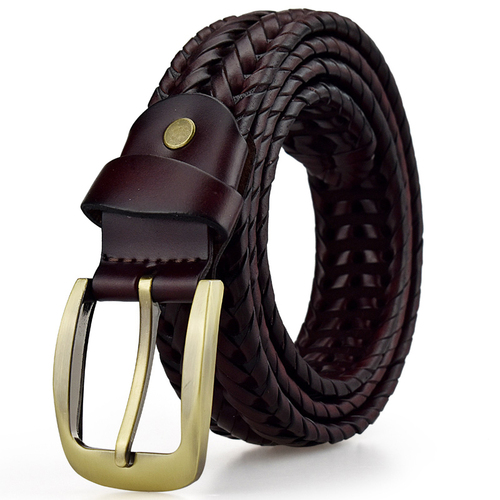 Genuine Leather Men's Pin Buckle Split Leather Belt Classic Fashion Belt for men