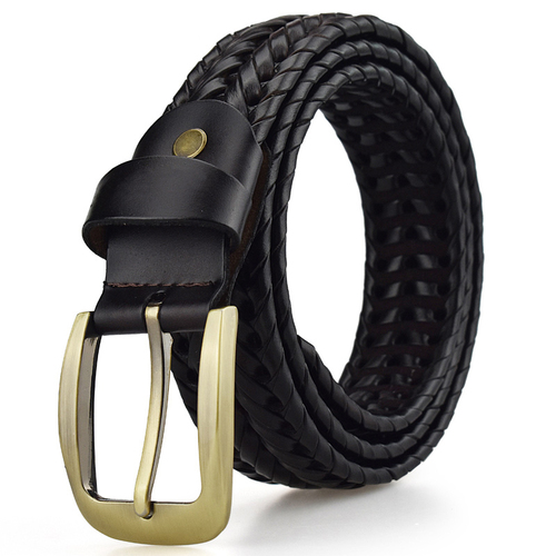 Genuine Leather Men's Pin Buckle Split Leather Belt Classic Fashion Belt for men