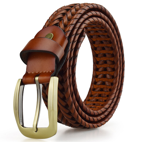 Genuine Leather Men's Pin Buckle Split Leather Belt Classic Fashion Belt for men