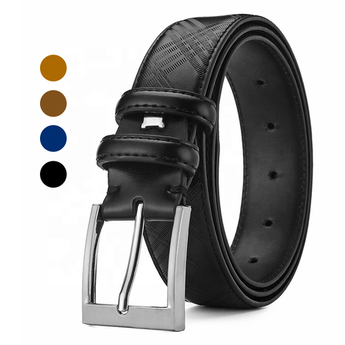 Luxury  Metal Pin Buckle Ratchet Automatic Buckle Cowhide Genuine Leather Belts For Men