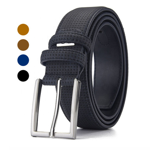 Luxury  Metal Pin Buckle Ratchet Automatic Buckle Cowhide Genuine Leather Belts For Men