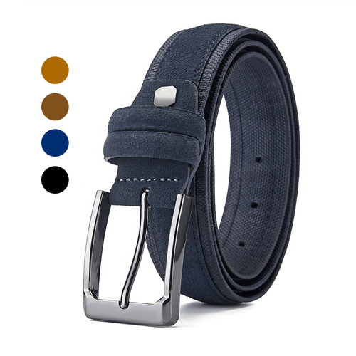 Luxury  Metal Pin Buckle Ratchet Automatic Buckle Cowhide Genuine Leather Belts For Men