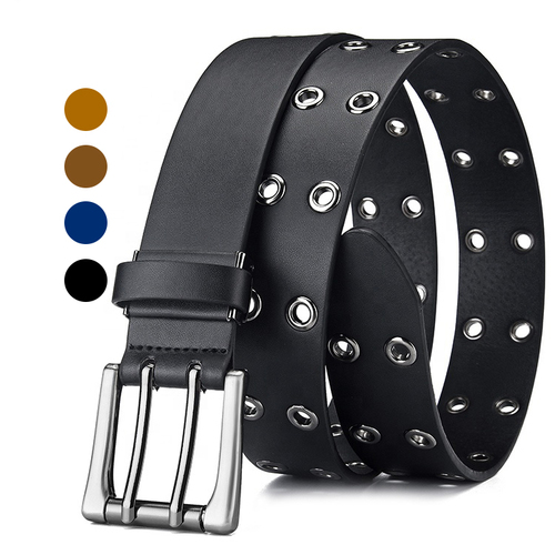 Luxury  Metal Pin Buckle Ratchet Automatic Buckle Cowhide Genuine Leather Belts For Men