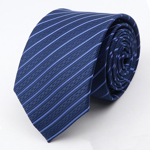 New Men's Tie Classic Red Blue Black Solid Color Stripe 7cm Jacquard Necktie Daily Wear Business Formal Wedding Tie Gift