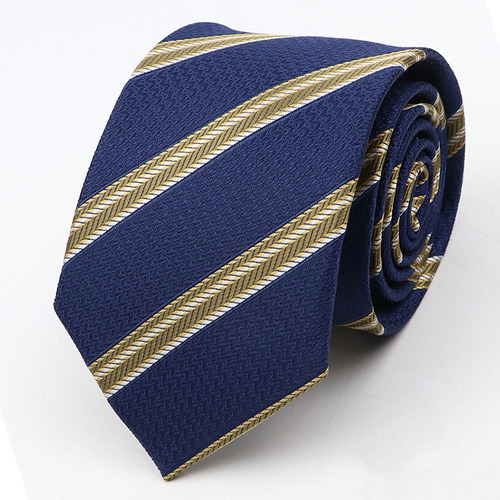 New Men's Tie Classic Red Blue Black Solid Color Stripe 7cm Jacquard Necktie Daily Wear Business Formal Wedding Tie Gift